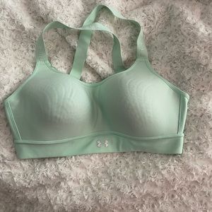 Mint green under armour sports bra - size L